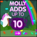 molly adds to 10