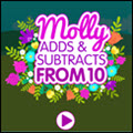 molly adds and subtracts from 10