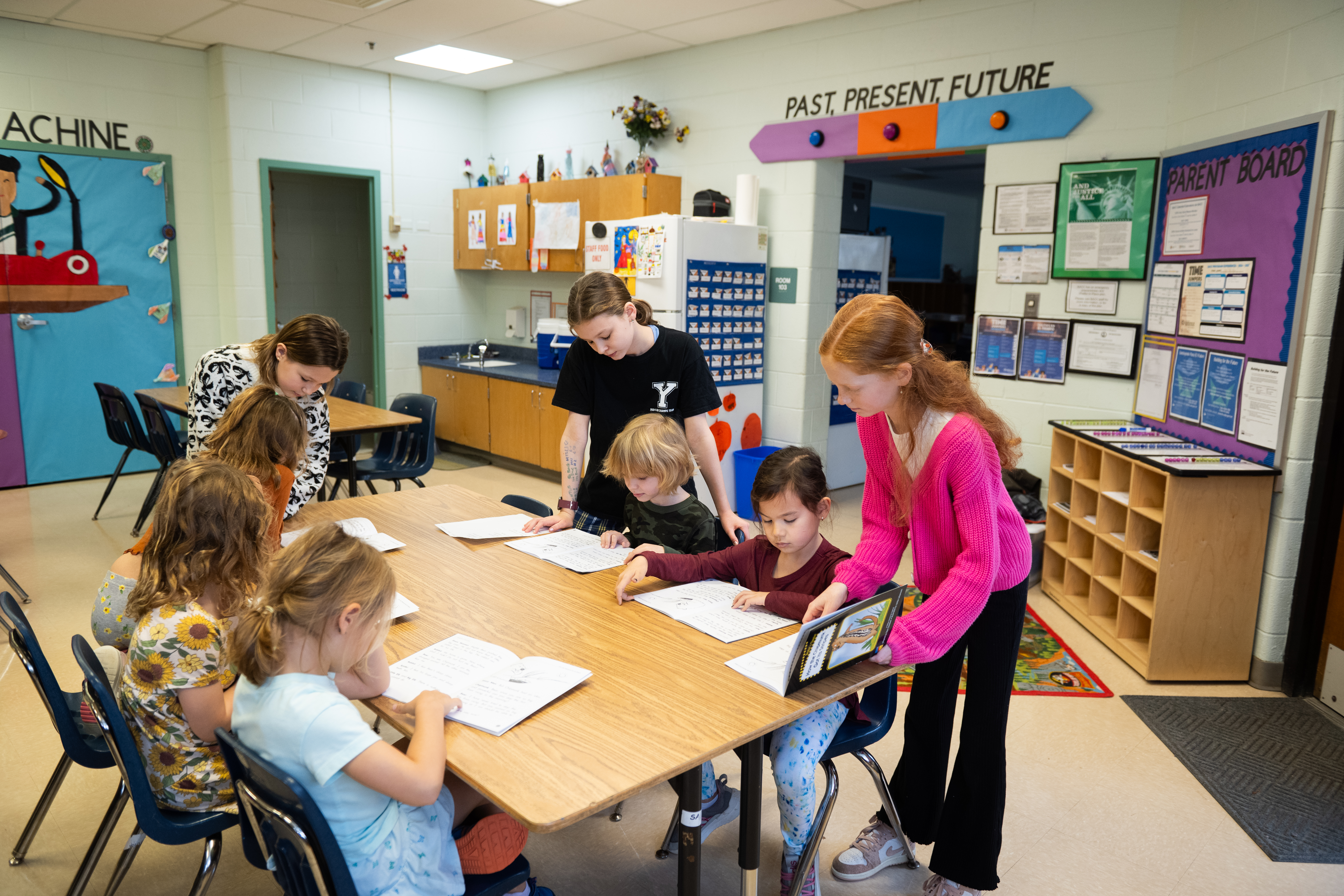 Sixth grade students in Cardinals Care for Cardinals say they're giving first graders the peer-to-peer relationship they wished they had when they were younger.