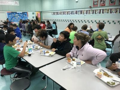 Teachers, parents & students at our family lunch