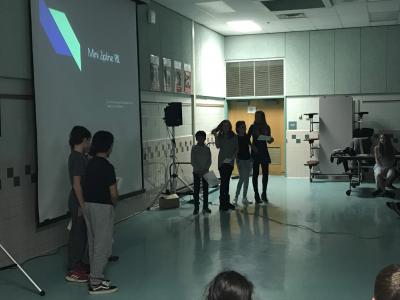 a photo of students presenting PBL ideas